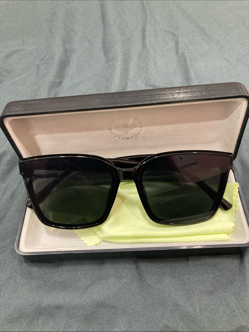 Loewe Black Oversized Square Sunglasses with Dark Lenses